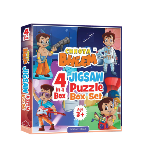 Chhota Bheem Jigsaw Puzzle Box - 4 in 1 Box Set (Jigsaw Puzzle for Kids Age 3 and Above)