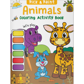 Pick and Paint Coloring Activity Book For Kids: Animals