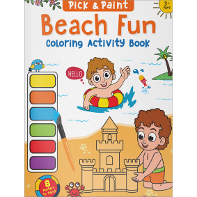 Pick and Paint Coloring Activity Book For Kids: Beach fun