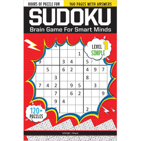 Sudoku - Brain Games For Smart Minds Level 1 Simple : Brain Booster Puzzles for Kids, 120+ Fun Games