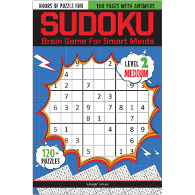 Sudoku - Brain Games For Smart Minds Level 2 Medium : Brain Booster Puzzles for Kids, 120+ Fun Games