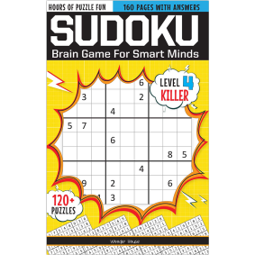 Sudoku - Brain Games For Smart Minds Level 4 Killer : Brain Booster Puzzles for Kids, 120+ Fun Games
