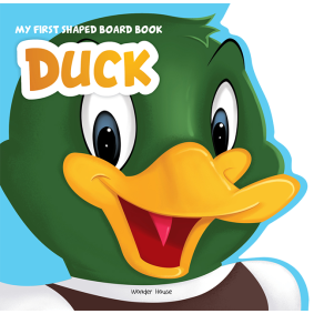 My First Shaped Board book - Duck, Die-Cut Animals, Picture Book for Children
