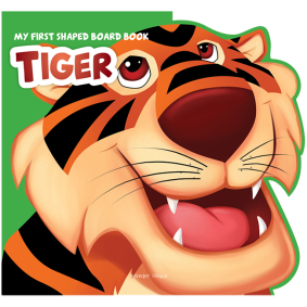 My First Shaped Board book - Tiger, Die-Cut Animals, Picture Book for Children