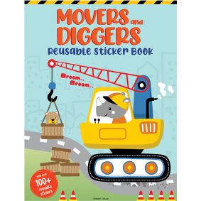 Movers and Diggers Reusable Sticker Book For Children
