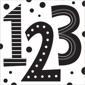 Baby’s First High Contrast Board Book: 123