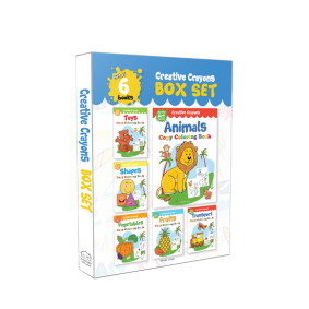 Colouring Books Super Boxset: Pack of 6 Crayon Copy Colour Books for Kids