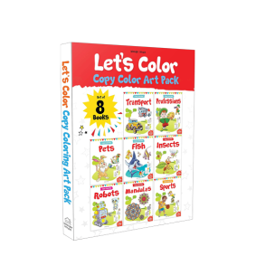 Let\'s Colour Copy Colouring Boxset : Pack of 8 Books (Transport, Professions, Pets, Fish, Insects, Robots, Mandalas and Sports)
