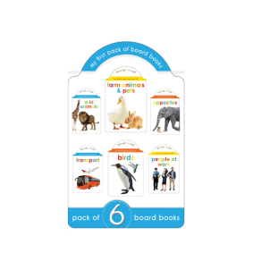 My Super Boxset of Board Books For Kids: Opposites, Wild Animals, Farm Animals and Pets, Birds, Transport, People At Work (Pack of 6 Early Learning Board Books with Attractive shape)