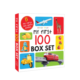My First 100 Series Boxset- Pack of 5 Picture Books for Children (Animals, Words, Numbers, Food We Eat and Things That Move)