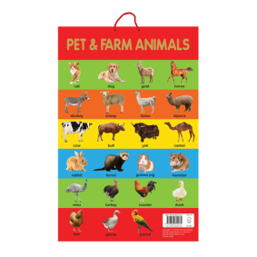 Pet & Farm Animals - Early Learning Educational Posters For Children: Perfect For Kindergarten, Nursery and Homeschooling (19 Inches X 29 Inches)