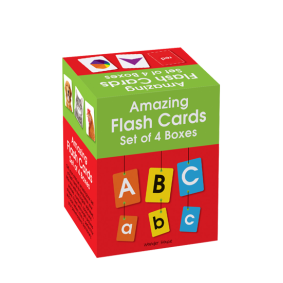 Amazing Flash Cards Set of 4 Boxes: Early Development of Preschool Toddler (220 Cards, Alphabet, Number, Animals, Colors And Shapes)