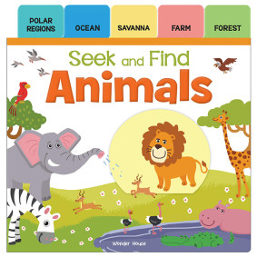 Seek And Find - Animals : Early Learning Board Books With Tabs