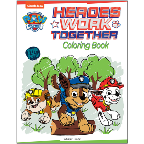 Heroes Work Together: Paw Patrol Coloring Book For Kids