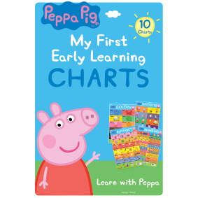 Peppa Pig - My First Early Learning Charts : Learning With Peppa (10 Charts - Alphabet, Animals, Birds, Colors, Fruits, Numbers, Opposites, Shapes, Transport, Vegetables)