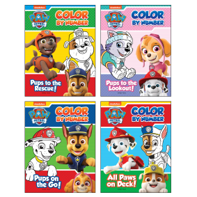 Paw Patrol Color By Number Super Boxset : Pack of 4 Coloring Books For Kids