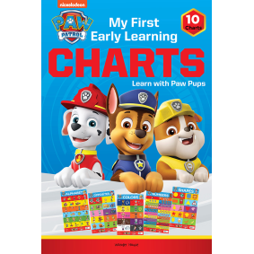 Paw Patrol - My First Early Learning Charts : Learn With Paw Pups (10 Charts - Alphabet, Animals, Birds, Colors, Fruits, Numbers, Opposites, Shapes, Transport, Vegetables)