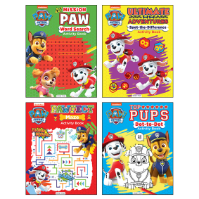 Paw Pups Super Activity Boxset (Set of 4 Books): Dot-to-Dot, Spot the Difference, Word Search & Maze