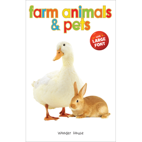 Farm Animals & Pets - Early Learning Board Book With Large Font : Big Board Books Series