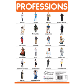 Professions - My First Early Learning Wall Chart: For Preschool, Kindergarten, Nursery And Homeschooling (19 Inches X 29 Inches)