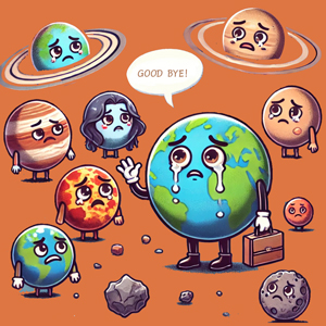 Why did the Earth break up with the other planets?