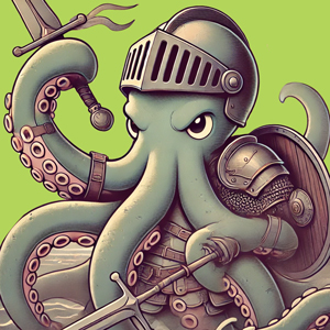 How does an octopus go into battle?